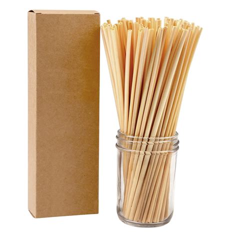 Pieces Compostable Wheat Drinking Straws Natural Organic
