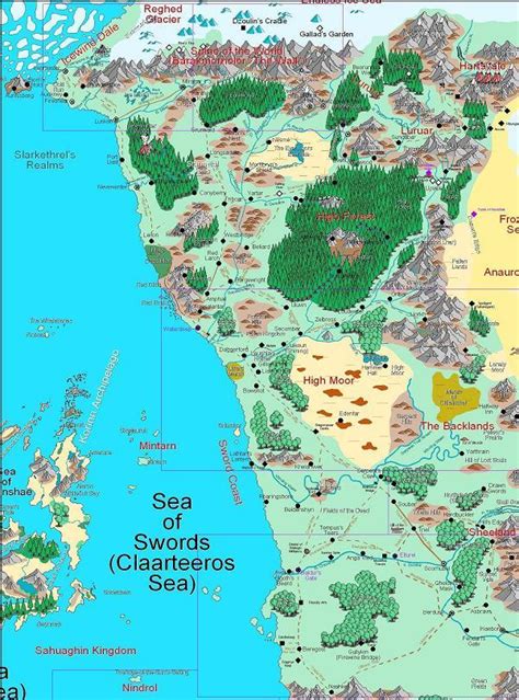 34 Map Of The Sword Coast 5e Maps Database Source