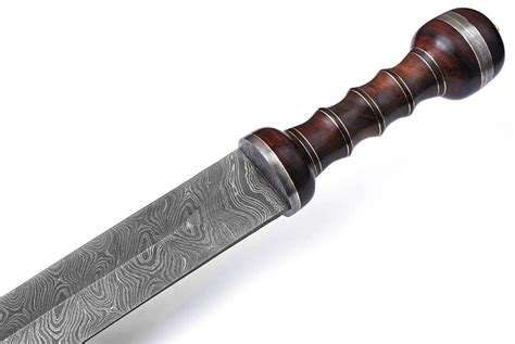 Handmade Damascus Steel Roman Gladius Sword With Rosewood Etsy