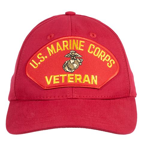 Red Marine Corps Veteran Hat The Marine Shop