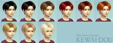 My Sims 4 Blog Kewai Dou Levi Hair For Boys