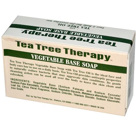 Tea Tree Therapy Vegetable Base Soap With Tea Tree Oil Bar 39 Oz