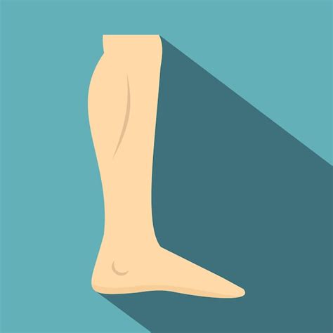 Premium Vector Nude Human Leg Icon Flat Illustration Of Nude Human