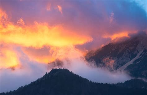 Kostenlose Bild Himmel Wolken Nebel Berggipfel Nebel Natur