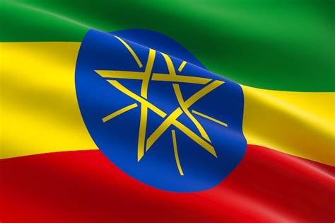 Premium Photo Flag Of Ethiopia 3d Illustration Of The Ethiopian Flag