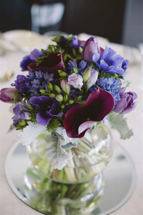 Blue And Purple Centerpiece Wedding Zappos Blue Flower Centerpieces