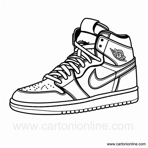 Dibujo De Zapatillas Jordan Nike Para Colorear