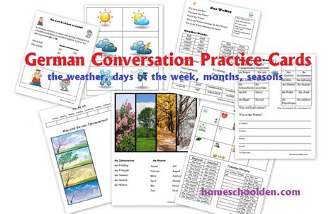 German Conversation Practice Set Weather Days Of The Week Months
