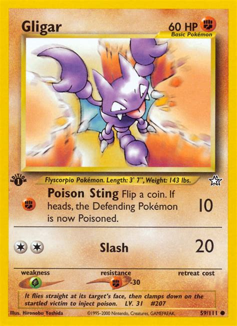 Gligar Neo Genesis Pokemon Card Pikawiz