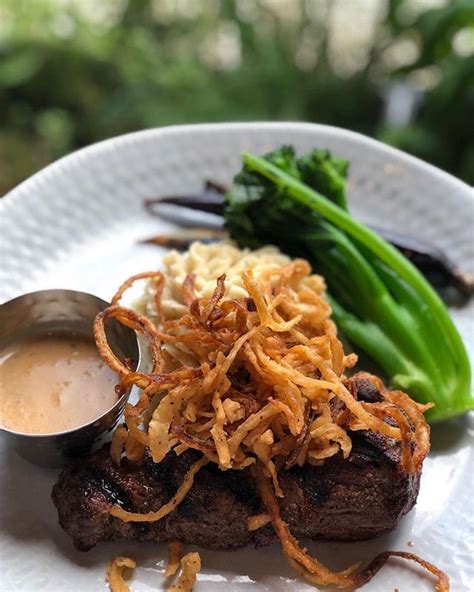 The especially tender meat can be prepared in a number of ways. Eye Filet: Beef tenderloin served with mashed potato carrots and our famous zip sauce. #trioeats ...
