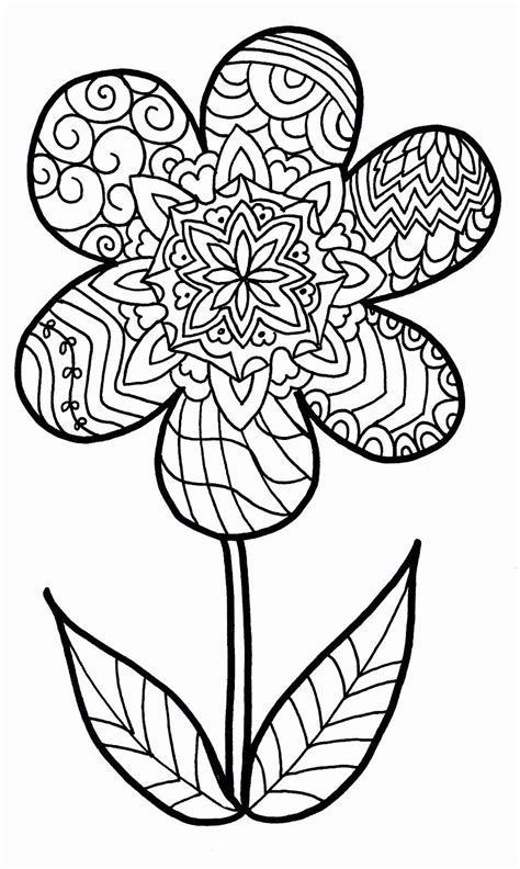 Free Printable Flower Coloring Pages For Adults Advanced