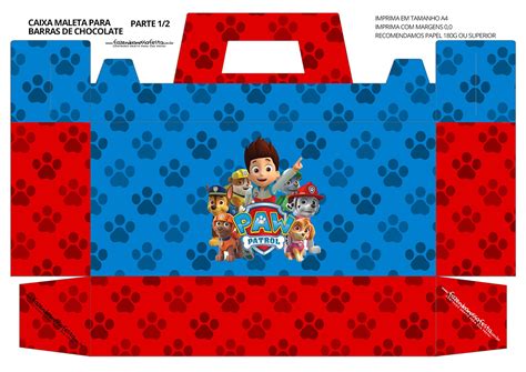 Paw Patrol Free Printable Suitcase Box. - Oh My Fiesta! in english
