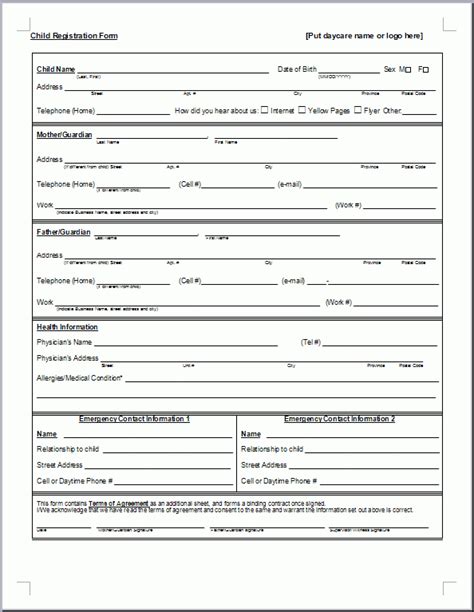 As a graduate, it's vital to make recruiters stick to your cv when they first open the document. preschool registration form template | Daycare forms, Preschool forms, Daycare business plan
