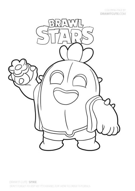 There is no voice lines for this brawler. Spike | Brawl Stars coloring page - Color for fun in 2020 ...