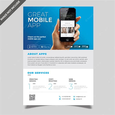 Premium Vector Mobile App Flyer Template