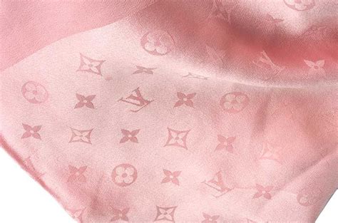 Pink Louis Vuitton Scarf Silk