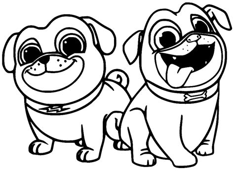 Bingo And Rolly Pug Coloring Page Free Printable Coloring Pages