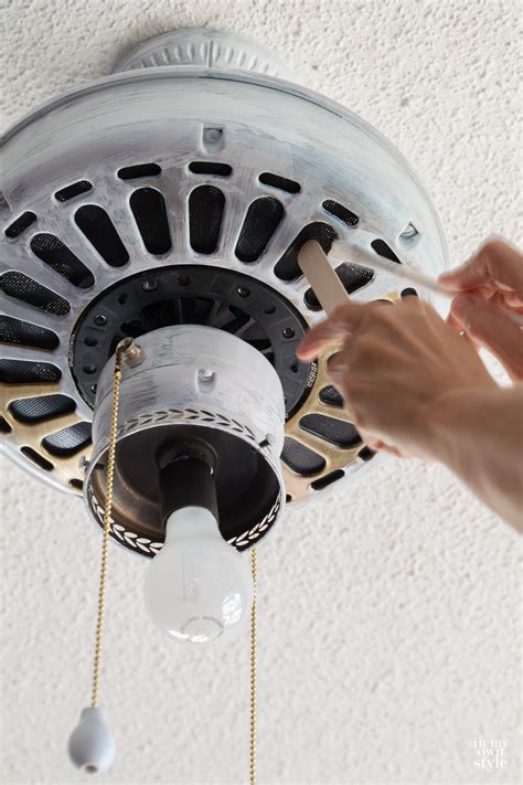 A ceiling fan is a great alternative to an air conditioner, it is more stylish and doesn't make a lot of noise. How to Paint a Ceiling Fan Without Taking It Down - In My ...