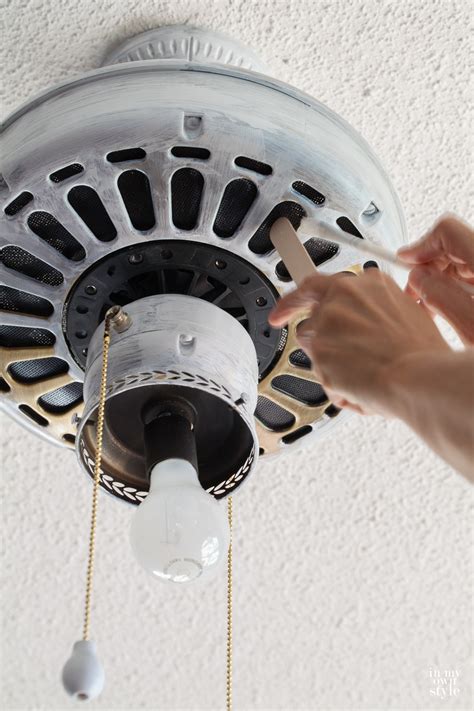 How to Paint a Ceiling Fan Without Taking It Down - In My ...