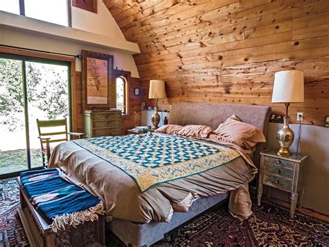 Here, a statement lamp with big personality is the perfect way to bring color into an existing neutral space. Elaine and Sandy Doss' WWII U.S. Navy Quonset Hut | The ...