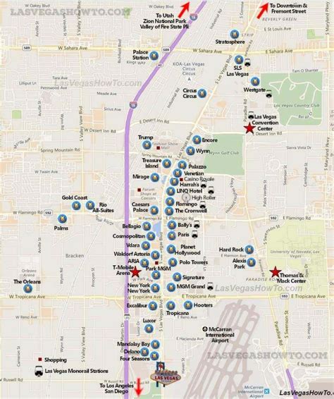 Las Vegas Tourist Map Printable | Printable Maps