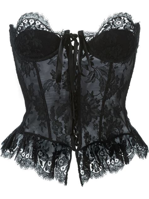 Moschino Lace Corset In Black Lyst
