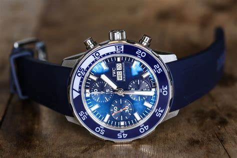 Wts Iwc Aquatimer Chronograph Iw376711 Blue Mens Watch Full Set R