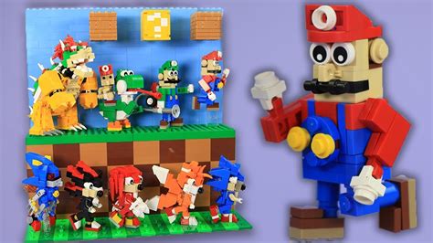 Lego Mario Lego Sonic Custom Build Display Brick 101 Custom How To