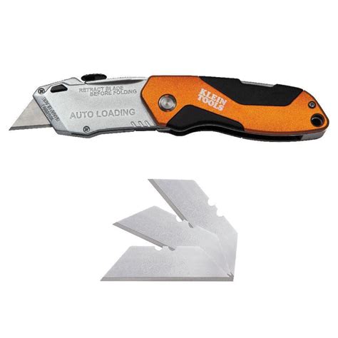 Klein Tools Auto Loading Folding Retractable Utility Knife 44130 The