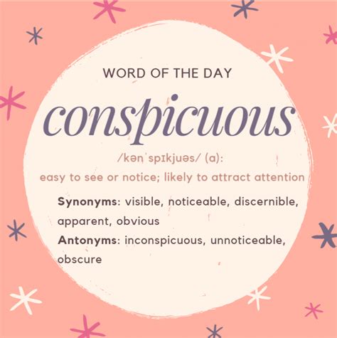 Conspicuous Word Of The Day For Ielts Writing And Speaking