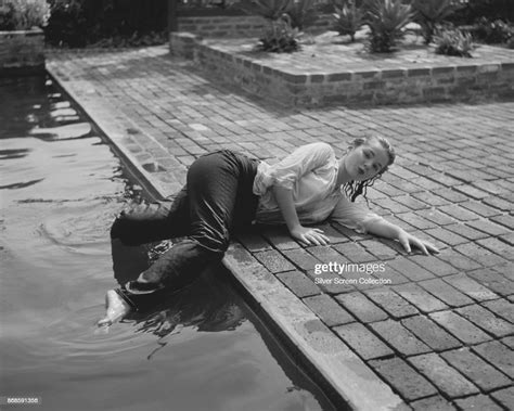 View Of Soaking Wet American Actress Tuesday Weld As She Lies Fully