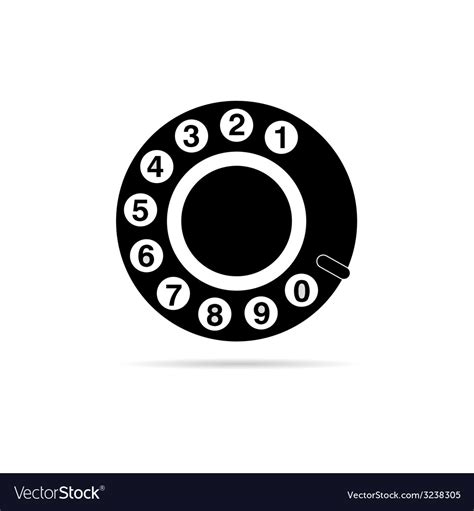 Old Phone Dialer Icon Royalty Free Vector Image