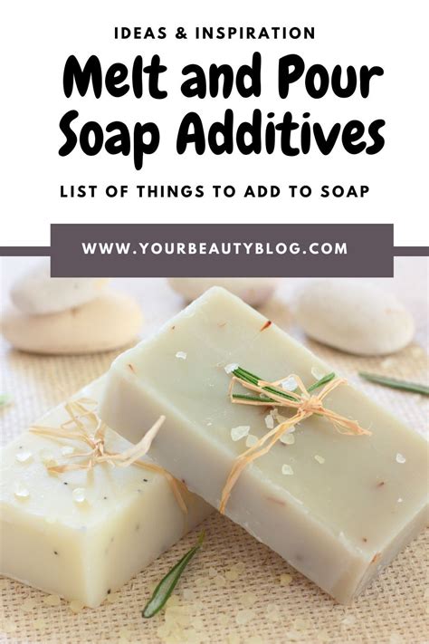 Soap Bars With Text Overlay That Reads Melt And Pour Soaps List Of