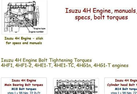 Index To Diesel Engine Manuals And Specifications