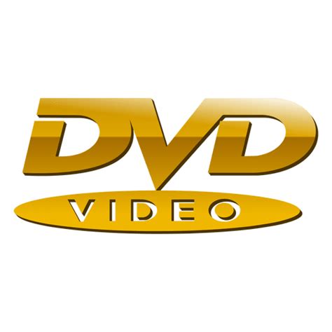 Diseño PNG Y SVG De Logo De Dvd Dorado Para Camisetas