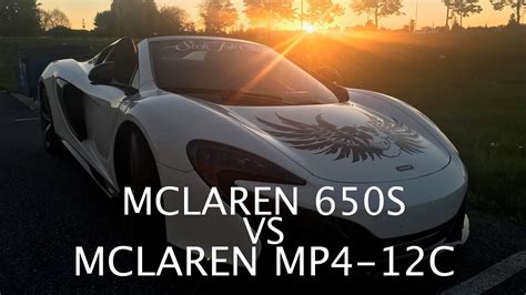 Mclaren 650s Vs Mclaren Mp4 12c Comparison In Sickinktv Shop Car Youtube