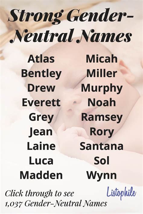 1 037 Gender Neutral Names Artofit
