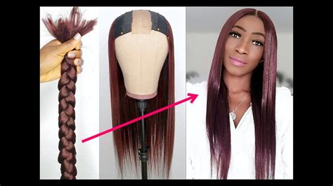 How To Make A Wig Without Closure Sew In With Braided Hair Youtube