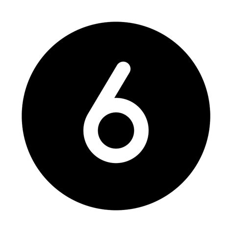Number Circle Six Icon Free Download Transparent Png Creazilla