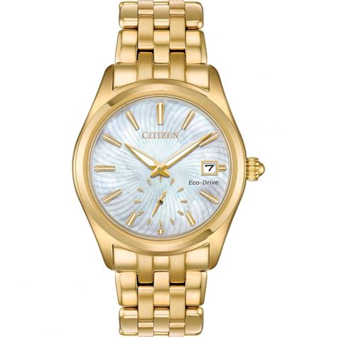 Citizen Ladies Corso Mother Of Pearl Gold Tone Watch