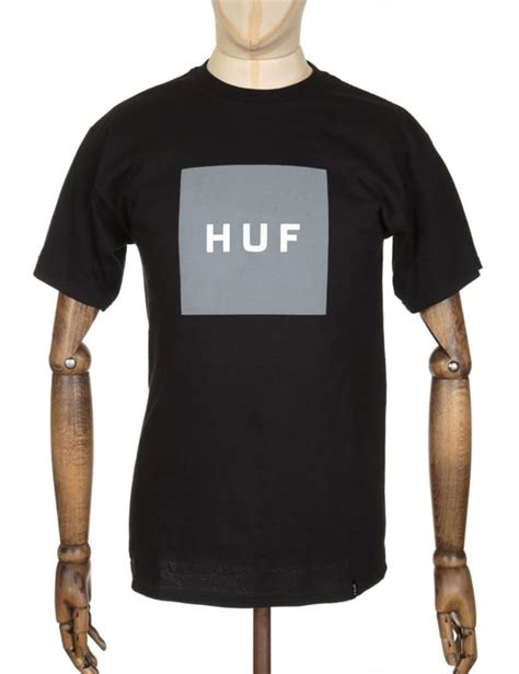 Huf Box Logo T Shirt Black Clothing From Fat Buddha Store Uk