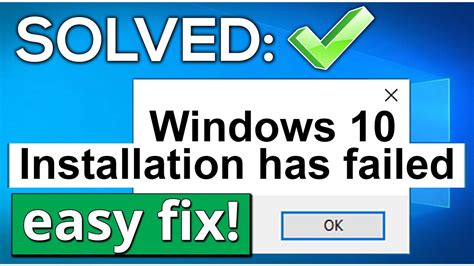 SOLVED Windows 10 Installation Has Failed Very Simple Fix 2022