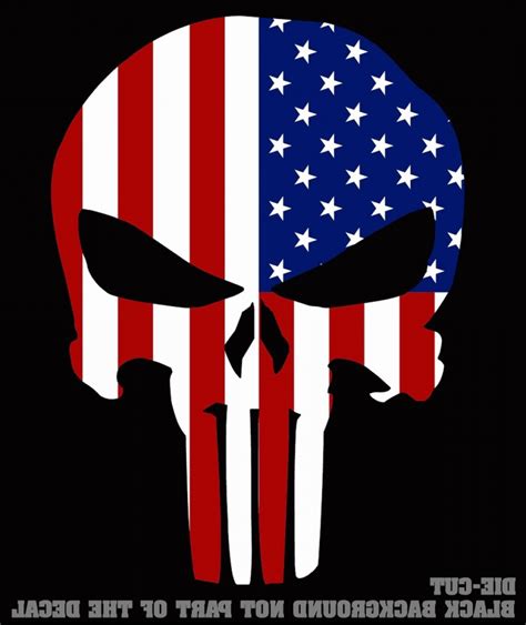American Flag Punisher Skull Wallpaper Black The Punisher Logo