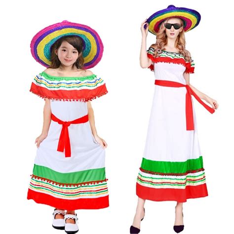 Mexican Traditional Clothing Halloween Costumes For Kids