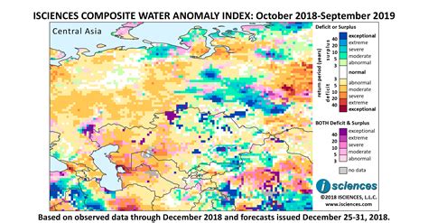 Central Asia And Russia Intense Water Surpluses Forecast In Ob And Yenisei