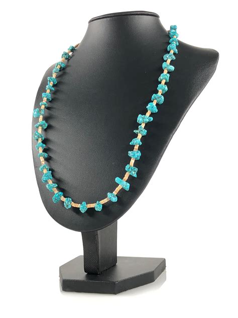 Lot Native American Turquoise Nugget Shell Necklace