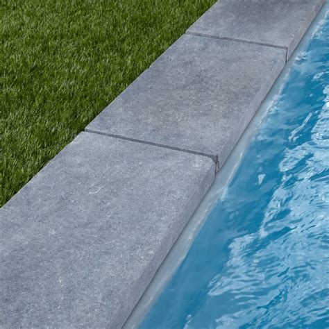 Margelle De Piscine Granit Gris Clair Avec Retombée 60x30x3 5 Cm