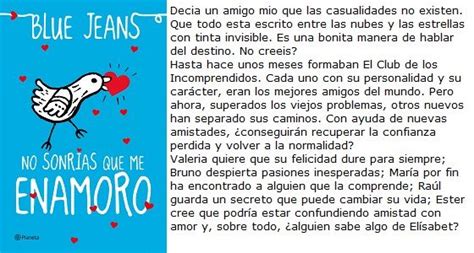 Sinopsis del libro no sonrías que me enamoro. No sonrías que me enamoro- Blue Jeans | Books libros ...