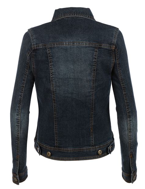 le3no womens classic vintage long sleeve denim jean jacket denim denim women denim jacket women