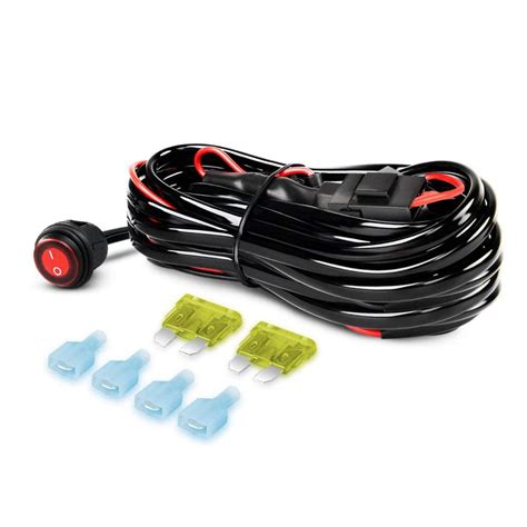Nilight Nilight 16awg Wiring Harness Kit 12v Fuse Relay Onoff Switch